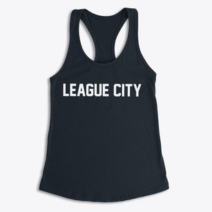League City Texas Classic Block Women's Racerback Tank