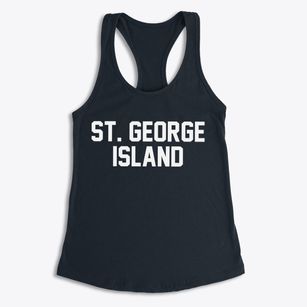 St. George Island Maryland Classic Block Women's Racerback Tank