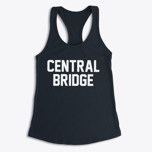 Central Bridge New York Classic Block Women's Racerback Tank