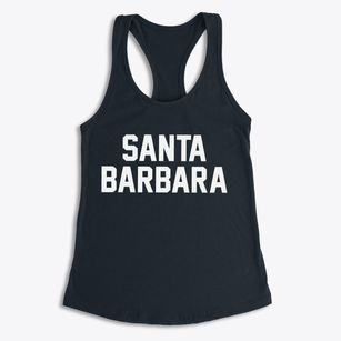 Santa Barbara California Classic Block Women's Racerback Tank