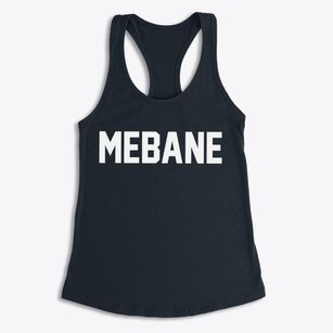 Mebane North Carolina Classic Block Women's Racerback Tank