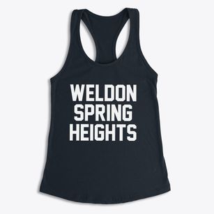 Weldon Spring Heights Missouri Classic Block Women's Racerback Tank