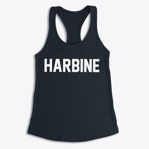 Harbine Nebraska Classic Block Women's Racerback Tank