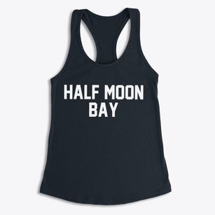 Half Moon Bay California Classic Block Women's Racerback Tank