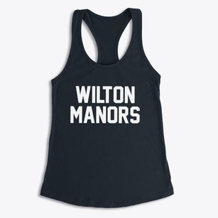 Wilton Manors Florida Classic Block Women's Racerback Tank