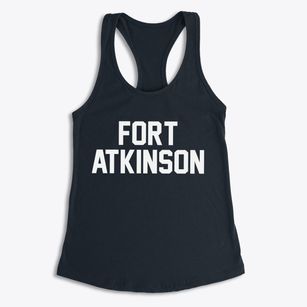 Fort Atkinson Wisconsin Classic Block Women's Racerback Tank