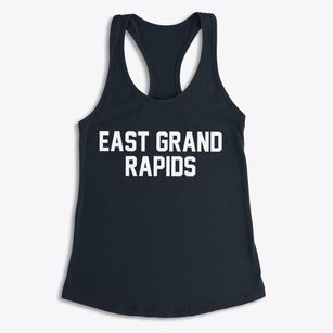 East Grand Rapids Michigan Classic Block Women's Racerback Tank