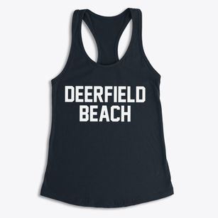 Deerfield Beach Florida Classic Block Women's Racerback Tank