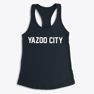 Yazoo City Mississippi Classic Block Women's Racerback Tank