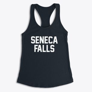 Seneca Falls New York Classic Block Women's Racerback Tank