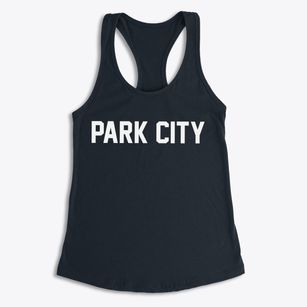 Park City Utah Classic Block Women's Racerback Tank