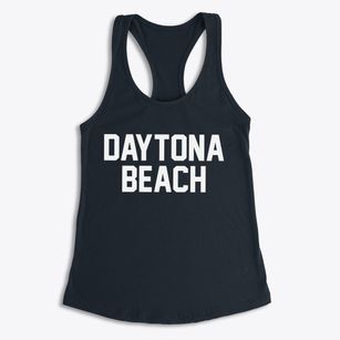 Daytona Beach Florida Classic Block Women's Racerback Tank