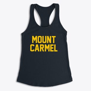 Mount Carmel Pennsylvania Classic Block Women's Racerback Tank