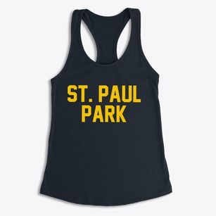 St. Paul Park Minnesota Classic Block Women's Racerback Tank