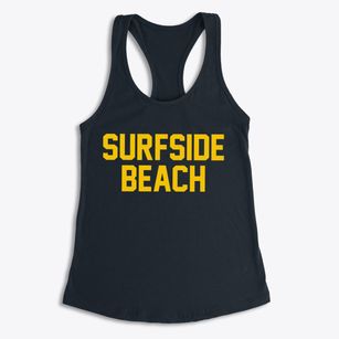Surfside Beach South Carolina Classic Block Women's Racerback Tank