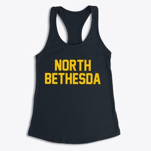 North Bethesda Maryland Classic Block Women's Racerback Tank