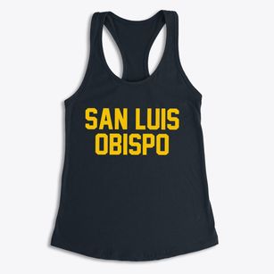 San Luis Obispo California Classic Block Women's Racerback Tank