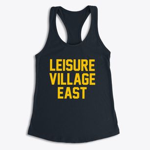 Leisure Village East New Jersey Classic Block Women's Racerback Tank