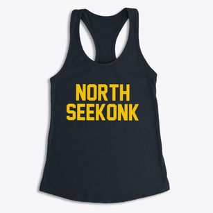 North Seekonk Massachusetts Classic Block Women's Racerback Tank