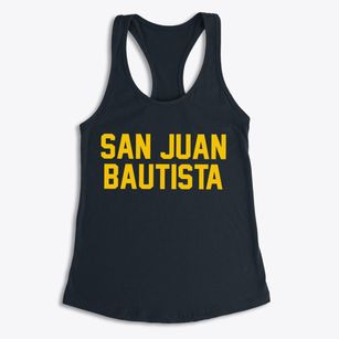 San Juan Bautista California Classic Block Women's Racerback Tank