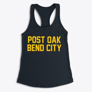Post Oak Bend City Texas Classic Block Women's Racerback Tank
