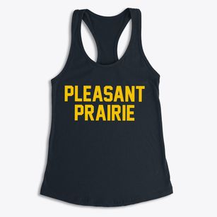 Pleasant Prairie Wisconsin Classic Block Women's Racerback Tank