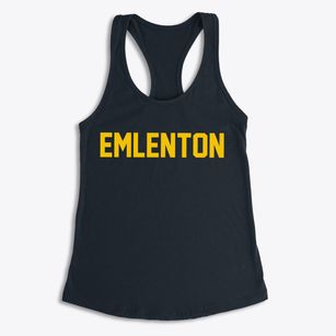Emlenton Pennsylvania Classic Block Women's Racerback Tank