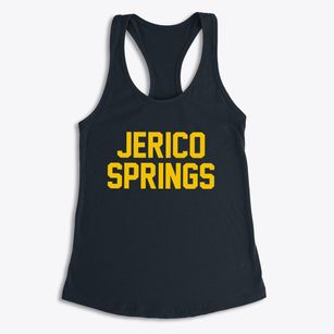 Jerico Springs Missouri Classic Block Women's Racerback Tank