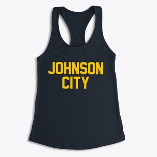 Johnson City New York Classic Block Women's Racerback Tank