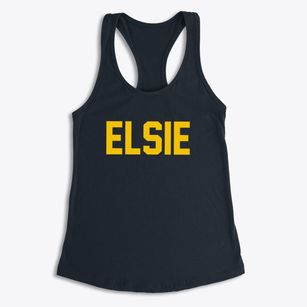 Elsie Nebraska Classic Block Women's Racerback Tank