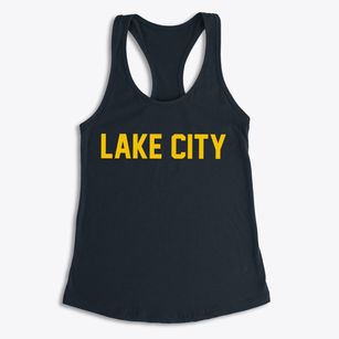 Lake City South Dakota Classic Block Women's Racerback Tank