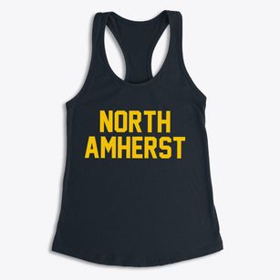 North Amherst Massachusetts Classic Block Women's Racerback Tank