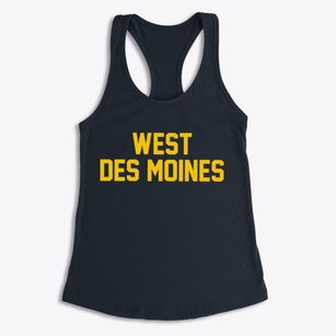 West Des Moines Iowa Classic Block Women's Racerback Tank
