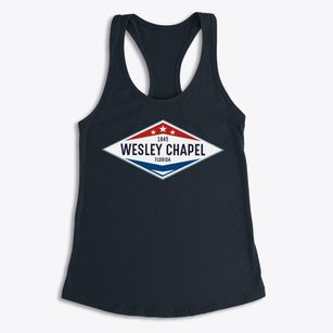 Wesley Chapel Florida Diamond Star Women's Racerback Tank