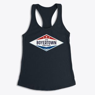 Boyertown Pennsylvania Diamond Star Women's Racerback Tank