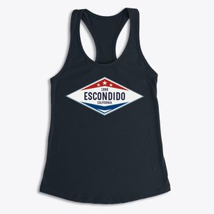 Escondido California Diamond Star Women's Racerback Tank