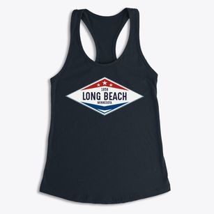 Long Beach Minnesota Diamond Star Women's Racerback Tank