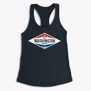 Washington Nebraska Diamond Star Women's Racerback Tank