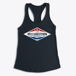 Williamstown Massachusetts Diamond Star Women's Racerback Tank