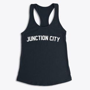 Junction City Oregon Classic Curve Women's Racerback Tank