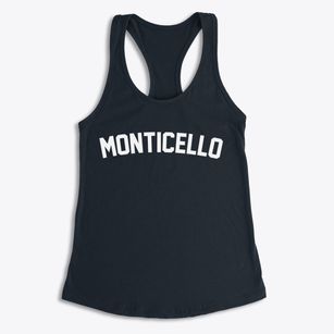 Monticello Illinois Classic Curve Women's Racerback Tank