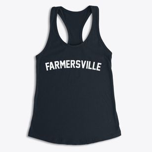 Farmersville New York Classic Curve Women's Racerback Tank