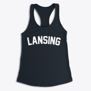 Lansing Michigan Classic Curve Women's Racerback Tank