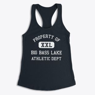 Big Bass Lake Pennsylvania Athletic Dept Women's Racerback Tank