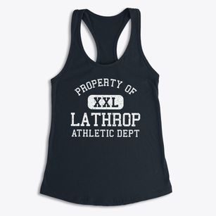 Lathrop California Athletic Dept Women's Racerback Tank