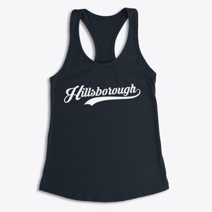 Hillsborough North Carolina Vintage Team Women's Racerback Tank