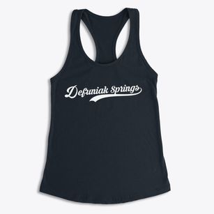 Defuniak Springs Florida Vintage Team Women's Racerback Tank