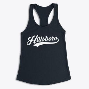 Hillsboro Illinois Vintage Team Women's Racerback Tank