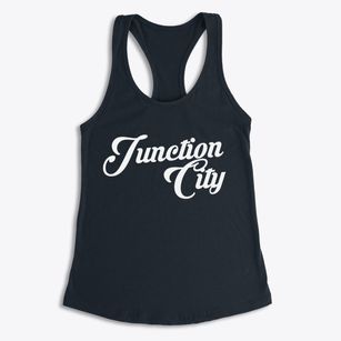 Junction City Oregon Vintage Team Women's Racerback Tank