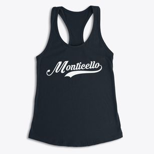 Monticello Indiana Vintage Team Women's Racerback Tank